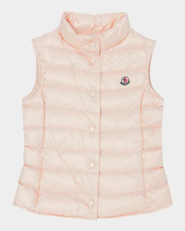 Girl's Liane Quilted Down Vest, Size 4-10